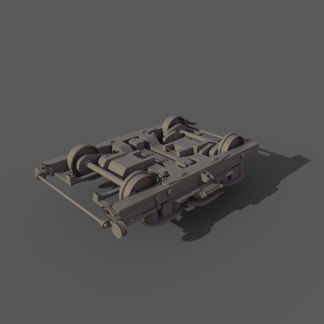 Train bogie 3D Model .c4d .max .obj .3ds .fbx .stl .blend 