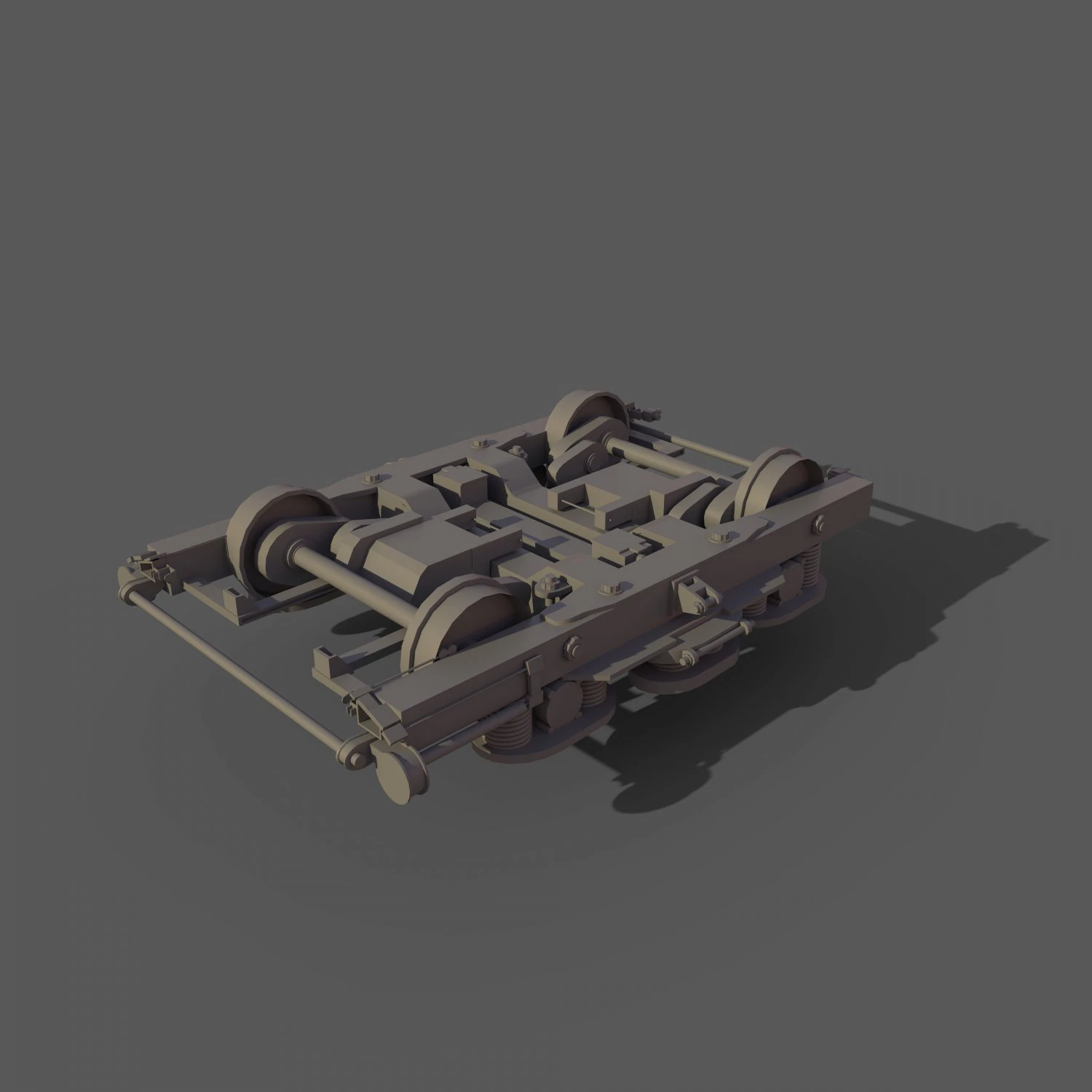 Train bogie 3D Model .c4d .max .obj .3ds .fbx .stl .blend 