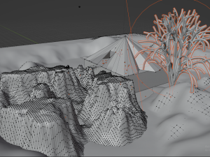 3D House Arc with ice fall animation Modelo 3D