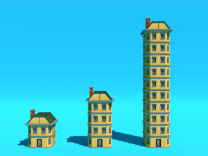 Low Poly Sity Builds 3D Модель