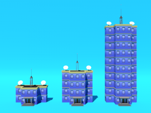 Low Poly Sity Builds 3D Модель