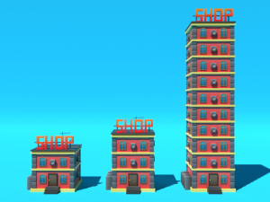 Low Poly Sity Builds 3D Модель