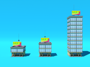 Low Poly Sity Builds 3D Модель