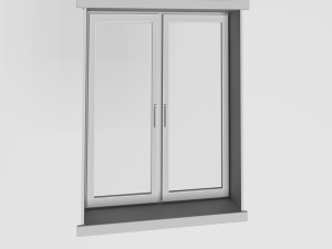 Pack of 13 plastic windows Modèle 3D
