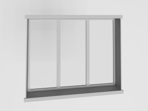 Pack of 13 plastic windows Modèle 3D