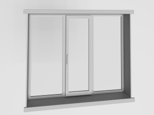 Pack of 13 plastic windows Modèle 3D