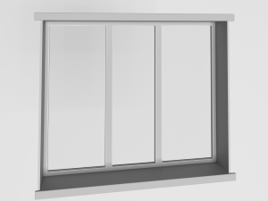 Pack of 13 plastic windows Modèle 3D