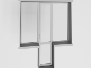 Pack of 13 plastic windows Modèle 3D