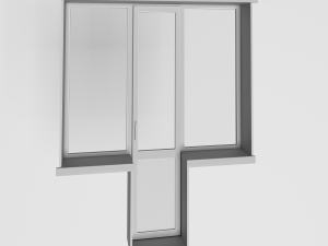 Pack of 13 plastic windows Modèle 3D