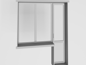 Pack of 13 plastic windows Modèle 3D