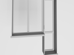 Pack of 13 plastic windows Modèle 3D