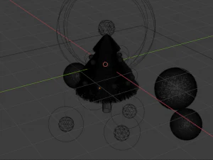 X mas Tree minimal style 3D Model