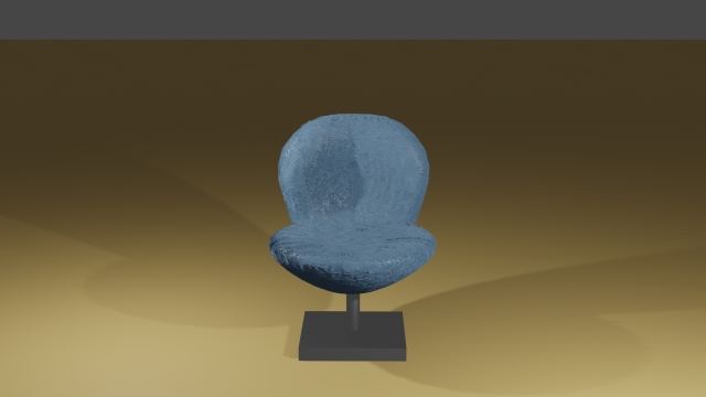 Soft Blue Chair 3D Model .c4d .max .obj .3ds .fbx .stl .blend 