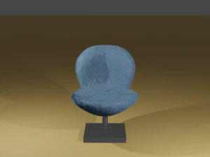소프트 블루 의자 3D 모델