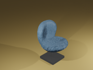 Soft Blue Chair 3D Model