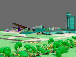 The airport 3D Model