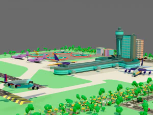The airport 3D Model