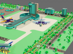 The airport 3D Model