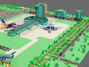The airport 3D Model