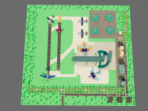 The airport 3D Model