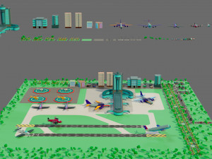 The airport 3D Model