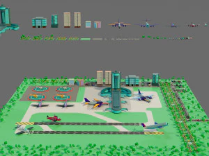 The airport 3D Model
