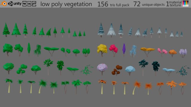 Vegetation 3D Model .c4d .max .obj .3ds .fbx .stl .blend 