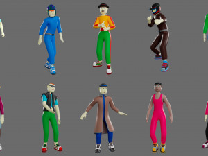 Cartoon characters-1 Modelo 3D