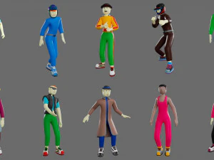 Cartoon characters-1 3D Model
