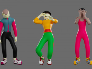 Cartoon characters-1 Modelo 3D