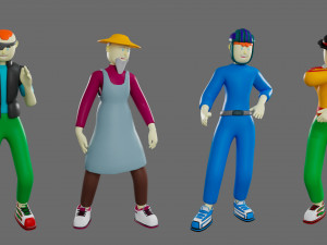 Cartoon characters-1 Modelo 3D