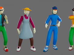 Cartoon characters-1 3D Model