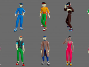 Cartoon characters-1 Modelo 3D
