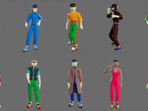 Cartoon characters-1 3D Model