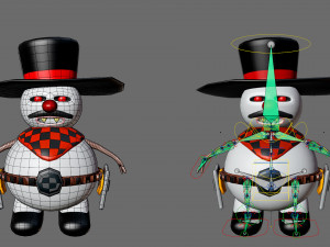 Cartoon characters-2 snowmen 3D Модель