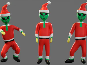 Cartoon characters-3 aliens 3D Model