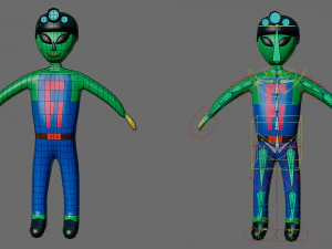 Cartoon characters-3 aliens 3D Model