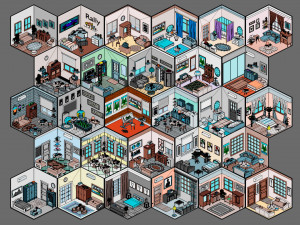 Low poly interior 3 3D 모델