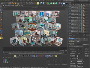 Low poly interior 3 3D 모델
