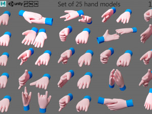 Cartoon hands 3D 模型