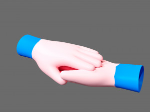 Cartoon hands 3D Model
