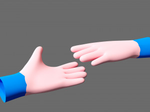 Cartoon hands 3D Model