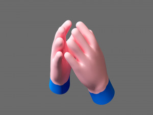 Cartoon hands 3D Model