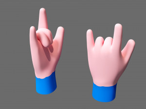 Cartoon hands 3D Model