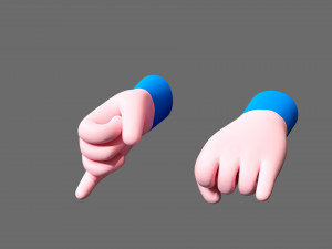 Cartoon hands 3D Model