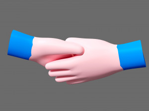 Cartoon hands 3D Model