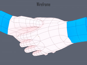 Cartoon hands 3D Model