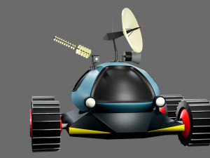 Low poly moon rover 3D 模型