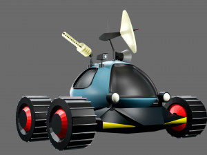 Low poly moon rover 3D 模型