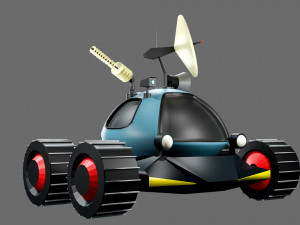 Low poly moon rover 3D 模型